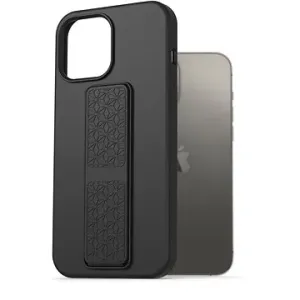 AlzaGuard Liquid Silicone Case with Stand pre iPhone 13 Pro Max čierny