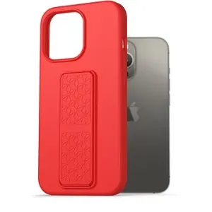AlzaGuard Liquid Silicone Case with Stand pre iPhone 13 Pro červený