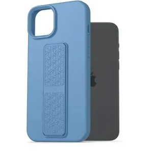 AlzaGuard Liquid Silicone Case with Stand pre iPhone 15 Plus modrý