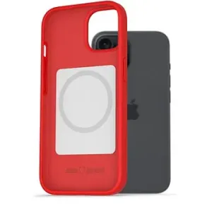 AlzaGuard Magsafe Silicone Case na iPhone 15 Plus červený