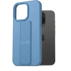 AlzaGuard Liquid Silicone Case with Stand pre iPhone 15 Pro modrý
