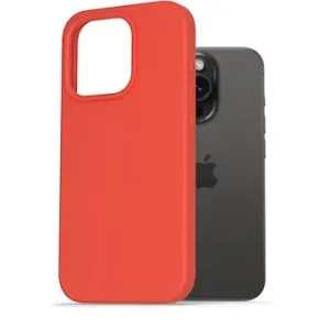 AlzaGuard Premium Liquid Silicone Case pre iPhone 15 Pro červený