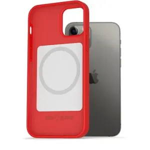 AlzaGuard Magsafe Silicone Case na iPhone 12 / 12 Pro červený