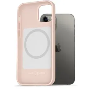 AlzaGuard Magsafe Silicone Case na iPhone 12/12 Pro ružový