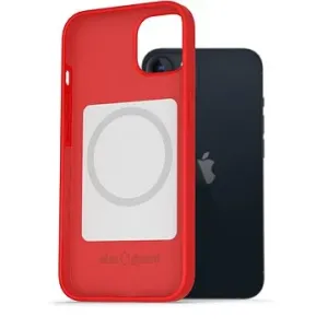 AlzaGuard Magsafe Silicone Case na iPhone 13 červené
