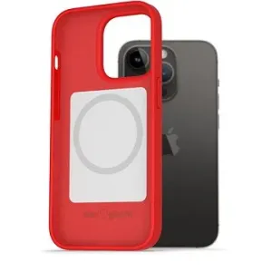 AlzaGuard Magsafe Silicone Case na iPhone 14 Pro červený
