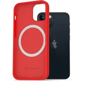 AlzaGuard Silicone Case Compatible with Magsafe iPhone 13 Mini červený