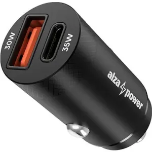 AlzaPower Car Charger M220 USB-A + USB-C Power Delivery 35 W čierna