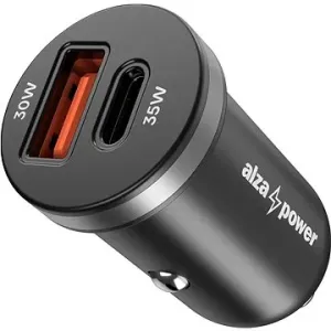 AlzaPower Car Charger P100 USB-A + USB-C Power Delivery 35 W čierna