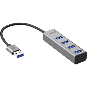 AlzaPower AluCore USB-A (M) na 4× USB-A (F) vesmírne sivý