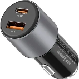 AlzaPower Car Charger P540 USB + USB-C Power Delivery sivá