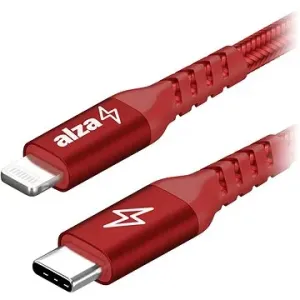 AlzaPower Alucore USB-C to Lightning MFi 0,5 m červený