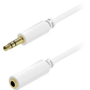 AlzaPower Core Audio 3,5 mm Jack (M) to 3,5 mm Jack (F) 2 m biely