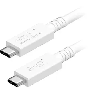 AlzaPower Core USB-C to USB-C USB4 100W 0.5m biely