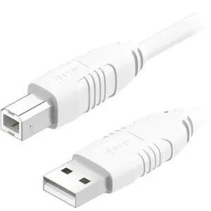 AlzaPower LinkCore USB-A to USB-B 1m biely