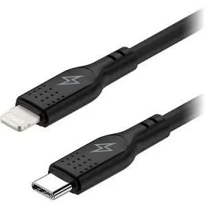 AlzaPower SilkCore USB-C to Lightning MFi, 1 m čierny
