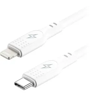 AlzaPower SilkCore USB-C to Lightning MFi, 2 m biely