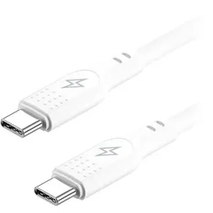 AlzaPower SilkCore USB-C/USB-C 2.0 5 A, 240 W, 1 m, biely
