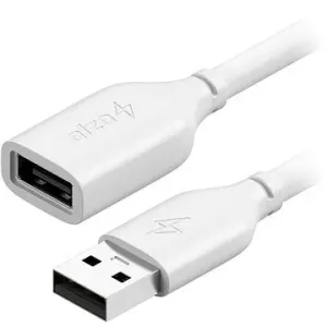 AlzaPower Core USB-A (M) to USB-A (F) 2.0, 1.5 m biely