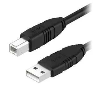 AlzaPower LinkCore USB-A to USB-B 2m čierny