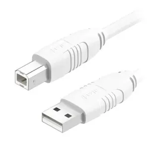 AlzaPower LinkCore USB-A to USB-B 3m biely
