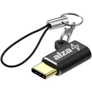 AlzaPower USB-C (M) to Micro USB (F) Keychain čierny