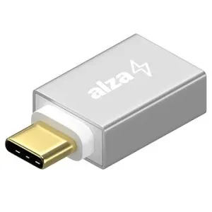 AlzaPower USB-C (M) to USB-A (F) 3.0 OTG strieborný