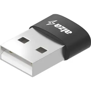 AlzaPower USB-A (M) to USB-C (F) 2.0 čierny
