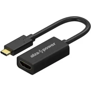 AlzaPower USB-C (M) na HDMI 2.0 4K 60 Hz (F) 0,1 m matná čierna