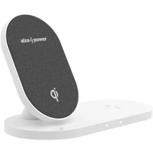AlzaPower WC200 Wireless Dual Fast Charger biela
