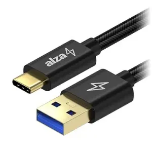AlzaPower AluCore USB-A to USB-C 3.2 Gen 1 60W 5Gbps 1m čierny
