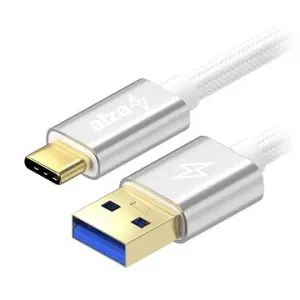 AlzaPower AluCore USB-A to USB-C 3.2 Gen 1 60W 5Gbps 1m  strieborný