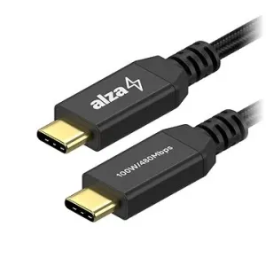AlzaPower AluCore USB-C/USB-C 2.0, 5 A, 100 W, 2 m čierny