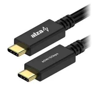AlzaPower AluCore USB-C/USB-C 3.2 Gen 1, 3 A, 60 W, 2 m čierny