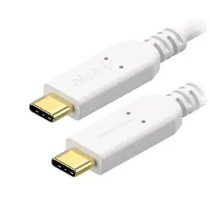 AlzaPower Core USB-C/USB-C 3.2 Gen 1, 5 A, 100 W, 0,5 m biely
