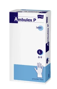 Ambulex P rukavice LATEX, potiahnuté polymérom veľ. L, nesterilné, nepúdrované 1x100 ks #125915