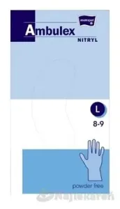 Ambulex rukavice NITRYLOVÉ veľ. L,modré, nesterilné, nepúdrované, 100ks