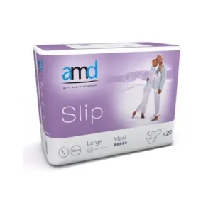amd Slip Maxi Large inkontinenčné plienky, obvod bokov 100 - 160 cm, nasiakavosť 3700 ml, 1x20 ks #1812641