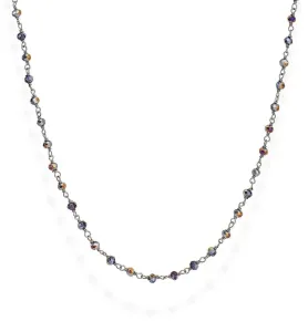 Amen Štýlový strieborný náhrdelník s kryštálmi Romance CLNVS 45 cm
