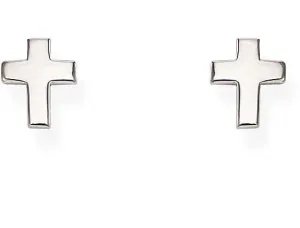 Amen Elegantné strieborné náušnice v tvare krížikov Cross ORCROB