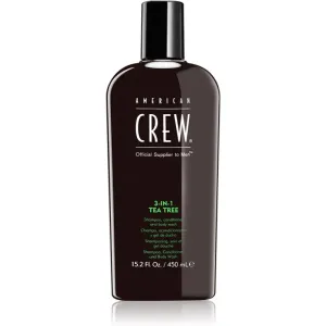 American Crew Hair & Body 3-IN-1 Tea Tree šampón, kondicionér a sprchový gél 3 v 1 pre mužov 450 ml #7588814