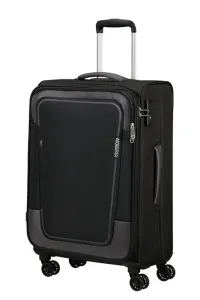American Tourister Látkový cestovní kufr Pulsonic EXP M 64/74 l - černá