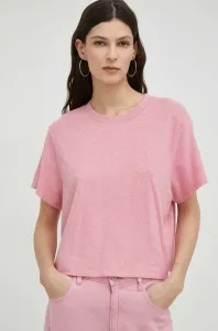 Tričko American Vintage dámsky, ružová farba #7437640