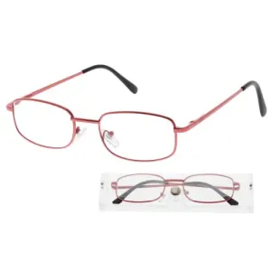 AMERICAN WAY okuliare na čítanie červené +2,50 v etui 1 kus