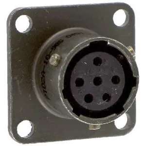 Amphenol Industrial Pt02A-10-6S(025) Circular Connector, Receptacle, 6 Position, Panel