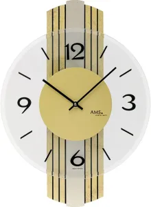 Dizajnové nástenné hodiny 9673 AMS 38cm #7024261