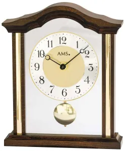 Luxusné drevené stolové hodiny 1174/1 AMS 23cm #3442325