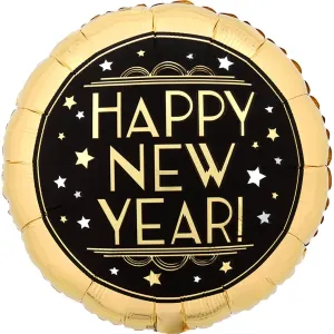 Amscan Fóliový balón - Happy New Year kruh #5716571