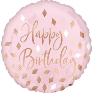 Amscan Fóliový balón - Ružovozlaté narodeniny #5864027