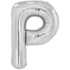 Amscan Fóliový balónik písmeno P 86 cm strieborný #5715635